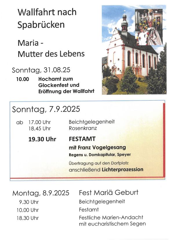 Wallfahrt nach Spabrücken am 7.09.2025