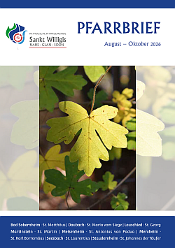 Titelblatt des September-Pfarrbriefs der Gemeinde St. Willigis Nahe-Glan-Soon